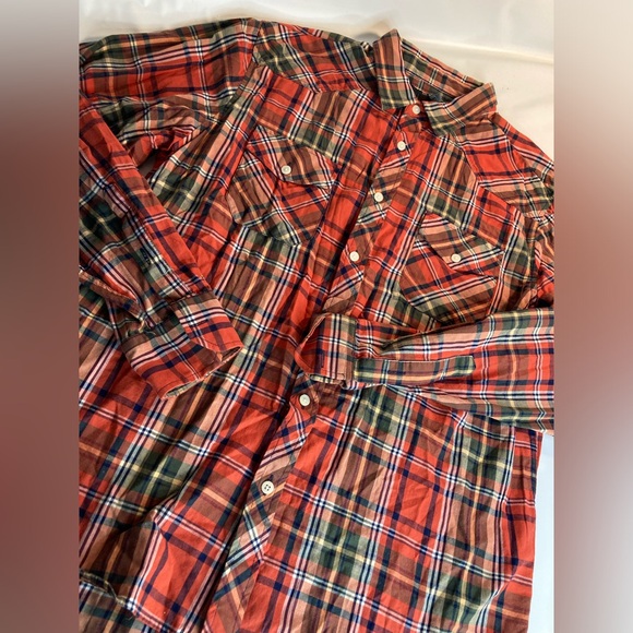 BLACK Mens Multicolored Long Sleeve Cotton Button Casual Shirt Large - Picture 1 of 5